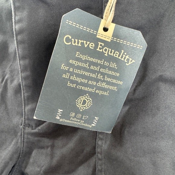 NEW Democracy Absolution Sky Rise Utility Elastic Hem Pant Navy Petite - Picture 6 of 13